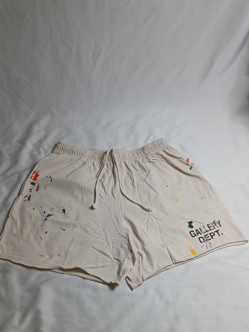 Gallery Dept Cream Paint-Splatter Lounge Shorts